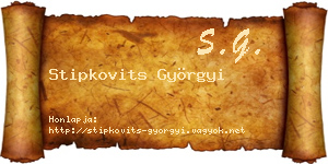 Stipkovits Györgyi névjegykártya