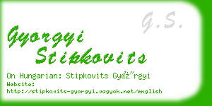 gyorgyi stipkovits business card